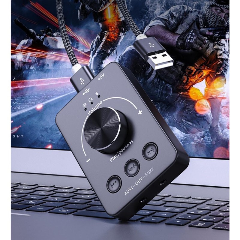 Aswalling Bluetooth-Compatible Volume Controller Knob Computer 3 Volume Control Modes