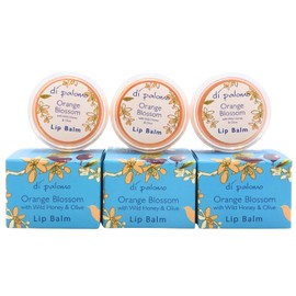 Di Palomo Orange Blossom & Honey Lip Balm – 3 Pack Moisturising Lip Treatment with Natural Oils Lip Tin for Dry, Cracked Lips Scented & Ideal for Gifting