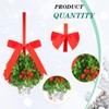 2 Pieces Christmas Mistletoe Hanging Balls Holiday Artificial Mistletoe Balls