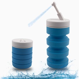 Collapsible Handheld Portable Bidet With Retractable and Angle-Adjustable Nozzle,Hook,300ML,Silicone Peri Bottle For Personal Hygiene Cleaning,Outdoors Camping & Travel,Bidet Sprayer for Women Men 1Pc