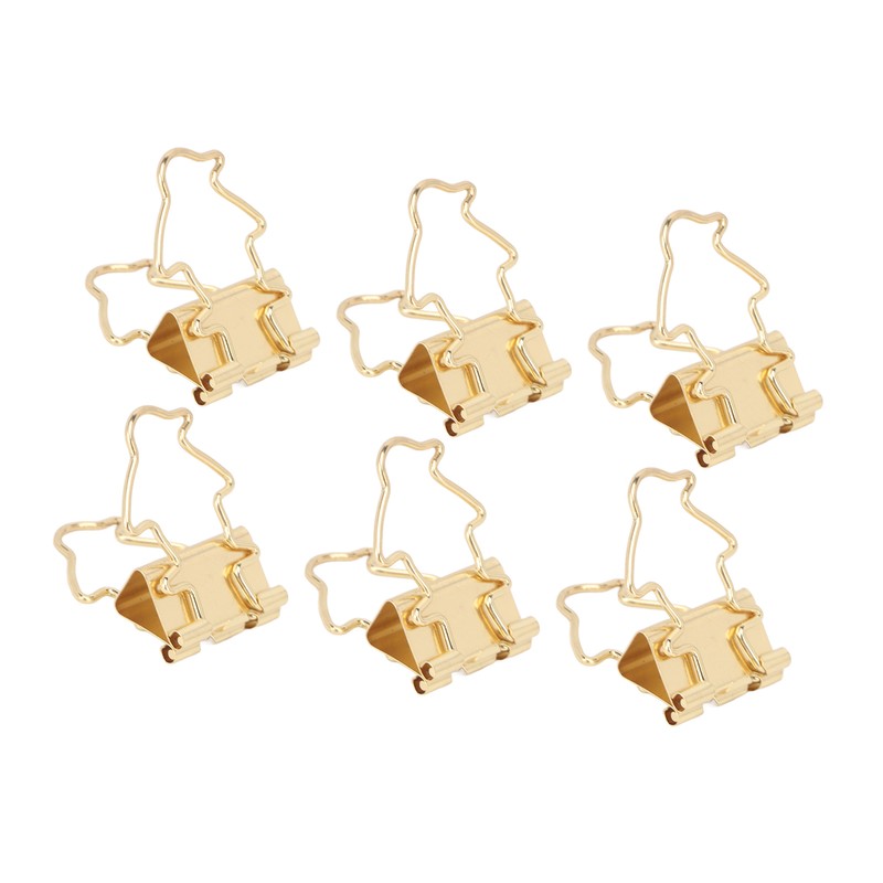 100Pcs Binder Clips Hollow Penguin Shape Sturdy Metal Small Binder