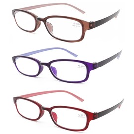 Mcoorn Blue Light Blocking Reading Glasses for Women Lightweight, Flexible, Colorful Design Reader Reduce Digital Eye Strain 4.00