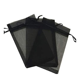 50 Pcs Black 2x3 Sheer Drawstring Organza Bags Jewelry Pouches Wedding Party Favor Gift Bags Gift Bags Candy Bags [Kyezi Design and Craft]