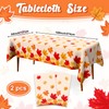Thanksgiving Tablecloth, 2 Pack Fall Tablecloth 54" x 108" Disposable
