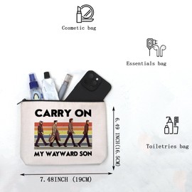 KUIYAI Winchester Brothers Gift, Sam&Dean Gift, Carry On My Wayward Son Cosmetic Bag for Fan (Wayward sonUK)