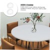 SHOWERORO Flannel Backing Round Tablecloth Elastic Table Cover for Home