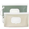 eoscasely Wipe Dispenser,2-Pack Portable Refillable Wipe Container,Reusable Travel Baby Wipes