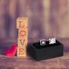 HooAMI Cufflink Box Tie Clip Bar Gift Box Black Jewelry