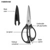 Farberware 4-in-1 Kitchen Shears, 2-Piece, Black and Gray