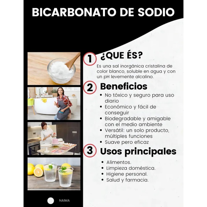 Bicarbonato De Sodio Puro 2 Kg