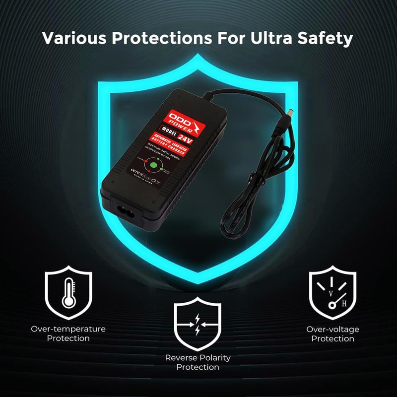 QDD 24V 3A Battery Charger for 24V 27.6V Lead Acid
