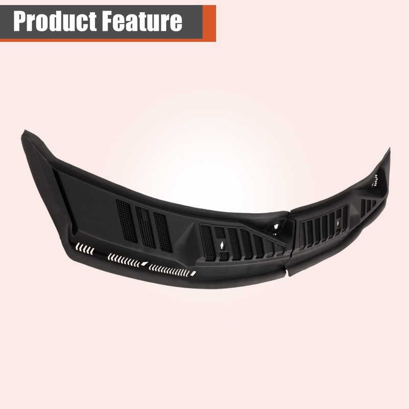 labwork Plastic Windshield Window Wiper Cowl Cover Grille Black Front