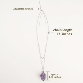 weryerker Gemstone Crystal Holder Pendant Necklace Handmade Adjustable Length Suitable for both men and women（Polished Obsidian）