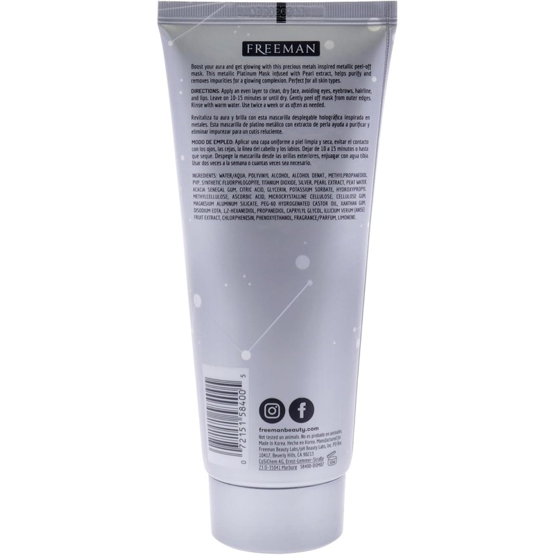 Feeling Beautiful Cosmic Metallic Peel Off Mask Purifying Platinum 6