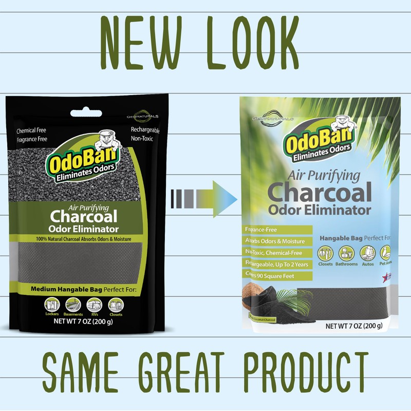 OdoBan Air Purifying Charcoal Natural Odor Eliminator, Non-Toxic Formula, Made