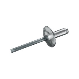GOEBEL® - 250 x Blind Rivets Steel (Diameter x L) 4.8 x 10.0 mm with Large Head - Large Head Rivets - Pop Rivets - Standard