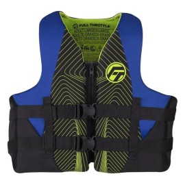 Full Throttle Adult Rapid Dry Neoprene Life Jacket, Blue, S/M