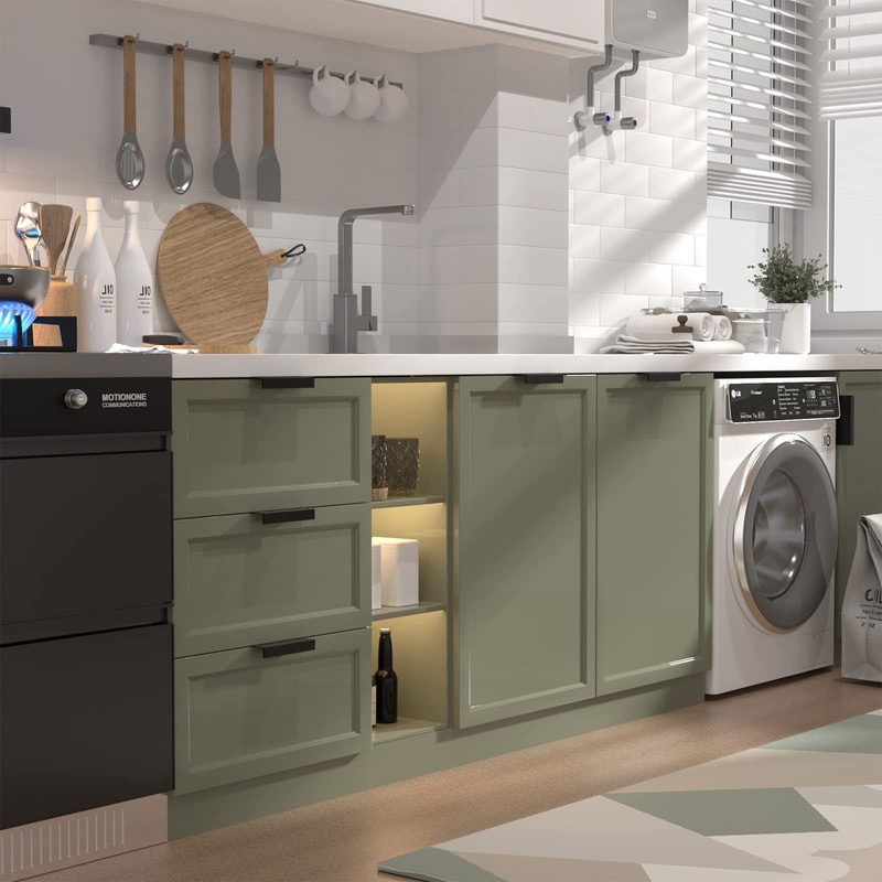 Peaha 10Pack Finger Edge Pulls 3inch Hole Centers Matte Black