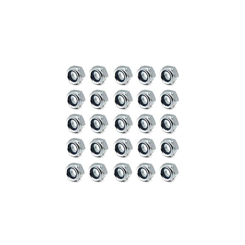 M5 Nyloc Steel Nuts (BZP), Self Locking Nuts with Nylon