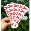 40 Red Ribbon Temporary Tattoos: HIV/AIDS Awareness Tattoo