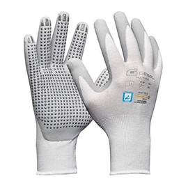 Gebol Multi Flex White, 1 Pair of Work Gloves with Nubs, Dermatologically Tested Nitrile Gloves for Men, Size XXL (Size 11), White