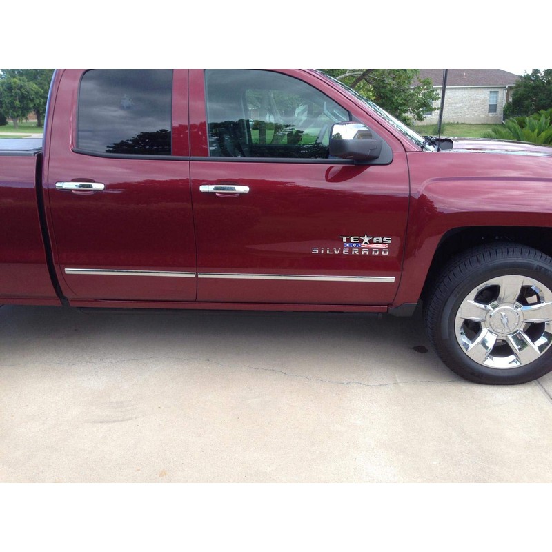 3PC 3D TEXAS EDITION EMBLEM Silver+Color American Flag for CHEVY