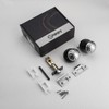 STARPY Black Door Knobs with Round Rosette, Interior Door Handles