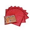 Kuber Industries Single Saree Cover 12 Pcs Set Red