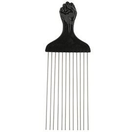 Afro Pick, Peine de Metal, Peine Profesional de Metal para Levantar el Cabello, Peine, Herramienta para Desenredar la Peluca, Trenza, Peine para...   