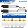 JQDML 12V Mini Linear Actuator - 1.2 Inch Stroke, 42lbs/188N,