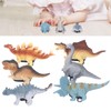 6Pcs Dinosaur Pull Back Car Children Model Simulation Brachiosaurus Tyrannosaurus