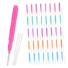 BUGUUYO 2sets 50pcs Interdental Brushes for Ergonomic for Between Gentle