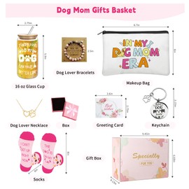 Emzrivo Dog Mom Gifts for Women - Best Dog Lovers Gifts for Birthday, Mothers Day, Christmas (White)