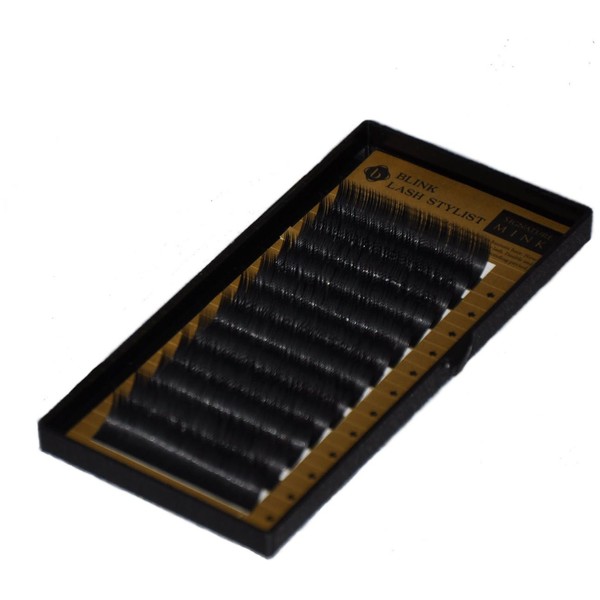 Eyelash Extension Mink Lashes C Curl mix size + 2 Alluring Glue Rings (.20mm Mix Size)