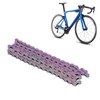 Dilwe Colourful Bicycle Chain, Manganese Steel 10-Way Rainbow Chain with
