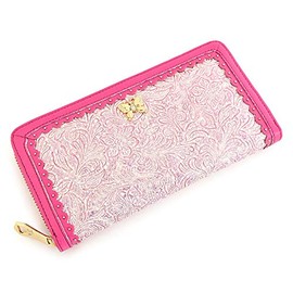 Anna Sui 314290-92 Women's Wallet, Long Wallet, Round Zipper, Pink Purple, ANNA SUI 314290-92