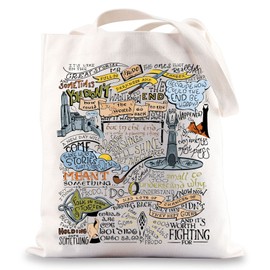BWWKTOP Sam Quotes Canvas Tote Bag Ring Movie Inspired Gift Samwise Fans Reusable Bag For Women Girls, Worth Fighting Tg, 14.56inch x 12.59inch