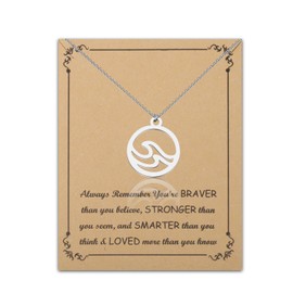 Ocean Waves Necklace Ocean Jewelry Gifts Beach Lover Gift Surfer Beach Ocean Jewelry Gifts Beach Necklaces Summer Necklace