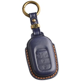[smasol] Smart Key Case Key Cover Genuine Leather Freed GT Series / N-BOX / N-BOX Custom (JF5 / JF6) / Odyssey RC5 Compatible (Honda Honda Compatible Product) Design By Model Accessory (3D Premium Genuine Leather / 4 Button A Navy)