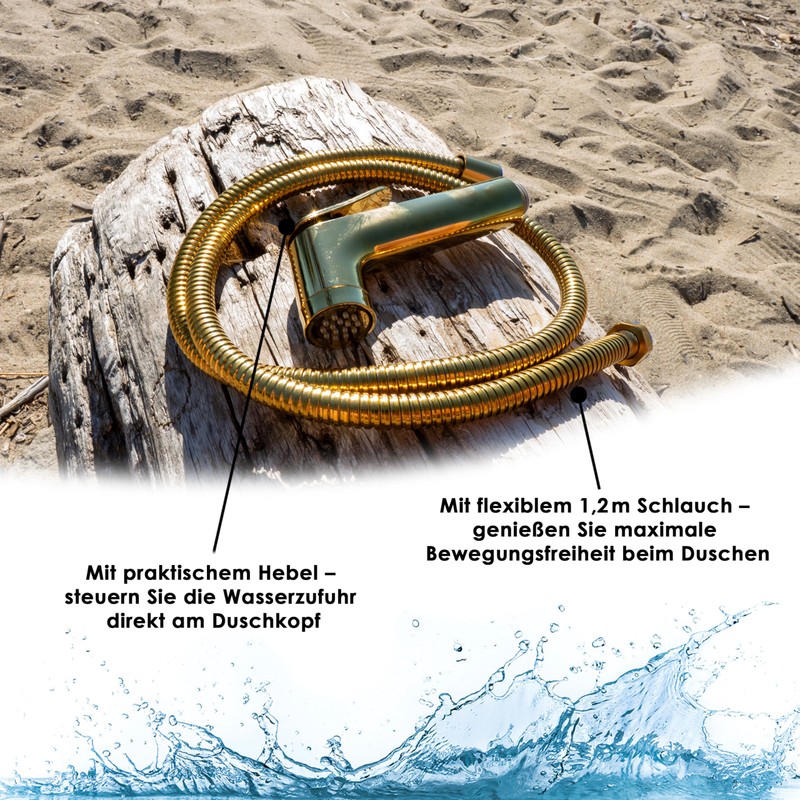 NatureSculpt Mobile Shower Head for Camping with 1.2 m Hose,