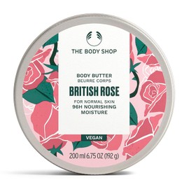 The Body Shop British Rose Body Butter 200ml | Body Moisturiser with Shea Butter, Body Cream for Normal Skin, 96H Nourishing Moisture, Body Care