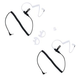 Klykon Auricolari poliziotti da 3,5 mm, 1 pin, con un paio di auricolari di medie dimensioni per radio a 2 vie, 2 pezzi