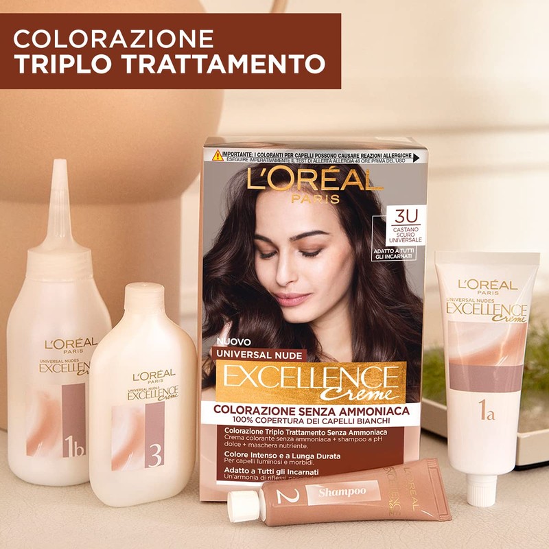 Colorazione Senza Ammoniaca 3u Dark Brown Universal Colours