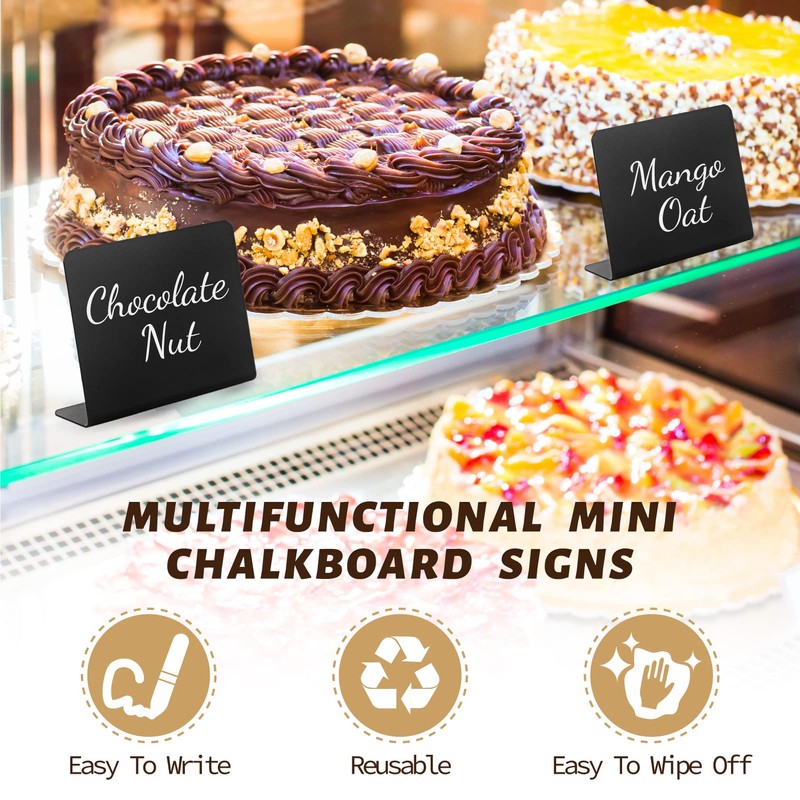 YETOOME 20 Pack Mini Chalkboard Signs for Tabletop Chalkboard Labels,