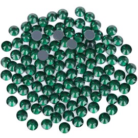 1500pcs SS20 Hot Fix Glass Flatback Rhinestones Bulk Round Crystal Gems Rhinestones for Crafts Art Clothes Shoes(Emerald)