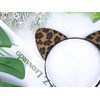 Leopard Grain Cat Ears Headband Brown