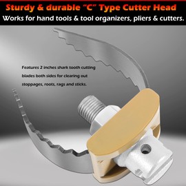 52812 T-230 2" Heavy Duty C Cutter Cable Coupling Drain Cleaning Tool Fits for C-4 C-6 C-7 C-8 C-9 Ridgid Sectional Cables, Compatible with K-40 K-45 K-50 K-3800 Drain Cleaning Machines
