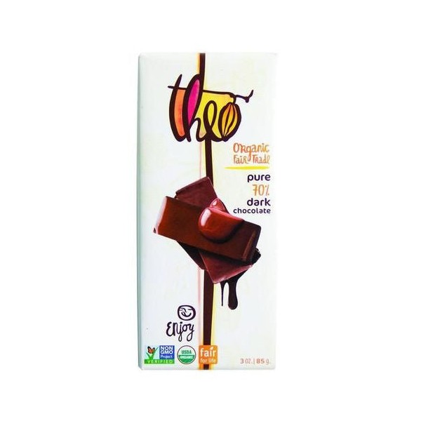 Theo Organic and Fair Trade 70% Dark Chocolate, Original / 85 grams