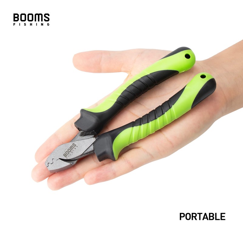Booms Fishing CP2 Fishing Crimping Tool for Single-Barrel Sleeves, Green