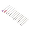 20 Holes 14pcs Nail Grinding Head Holder Manicure Pedicure Bits